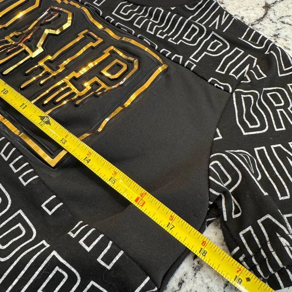 Phat Farm DRIP Graphic Tee Black Gold Logo Shirt Size L (14/16) Y2K Streetwear